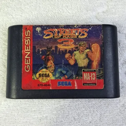 Streets Of Rage 3 Original Mega Drive Americano - Label original