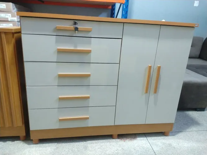 Cômoda 5 Gavetas e 2 portas FRETE GRÁTIS para BH e MONTAGEM ? 