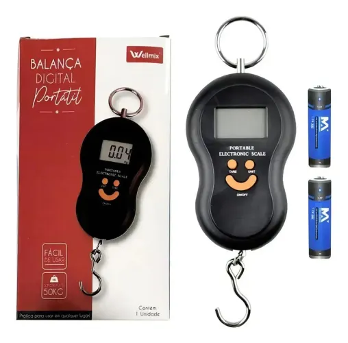 Balança Digital de Mala/Bolsa B-Max BM-A06 até 50kg (Portátil com Gancho) ? Nova
