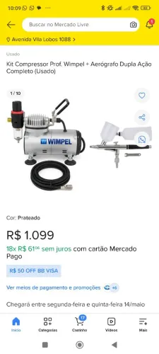 Kit compressor + aerógrafo 