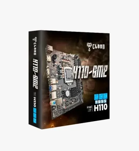 Placa-Mãe Clanm H110-GM2, Intel LGA 1151, Micro ATX, Ddr4, Preto