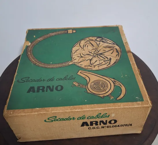 Secador de Cabelos Vintage ARNO com Touca - Completo na Caixa Original