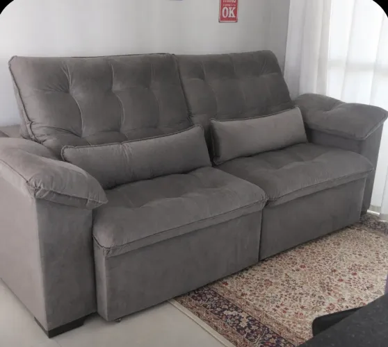 Sofá Chase Cinza Luxo