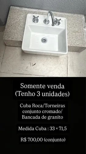 Cuba / torneira inox / granito