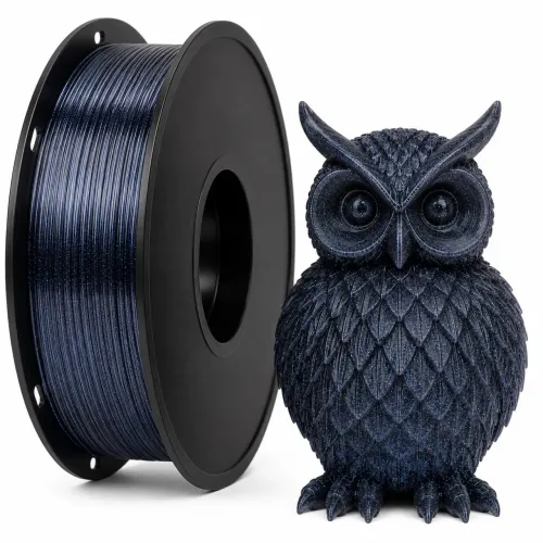 Filamento PLA MasterPrint Transparente Azul + Preto C/Glitter