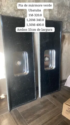 Pias de mármore verde ubatuba