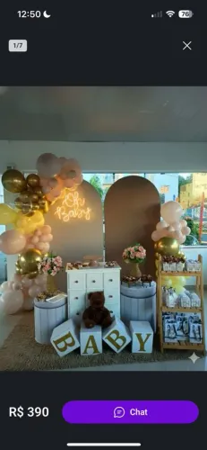 Decoração cha revelação