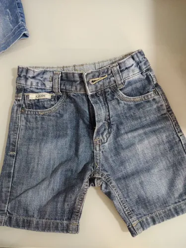 Bermudas infantis jeans. Preço de cada