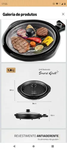 Panela elétrica grill Mondial