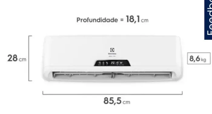 Ar-condicionado funcionando perfeitamente