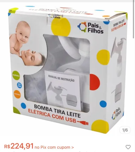 Bomba elétrica de tirar leite 