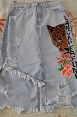 Saia jeans Lança Perfume 
