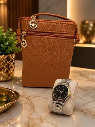 Relógio + bolsa