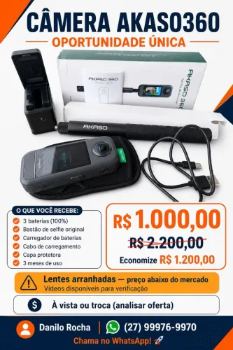 CÂMERA AKASO360 ? OPORTUNIDADE REAL!