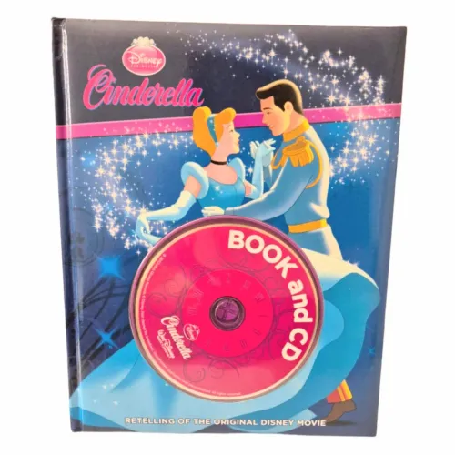 Livro e CD Cinderella Disney, em inglês (raro do Reino Unido)