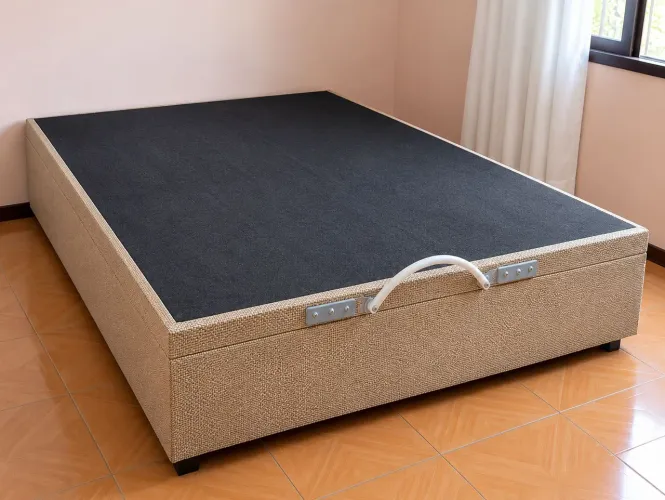 Cama Box Baú Casal + Colchão BerFlex Florianópolis Mola Ensacada
