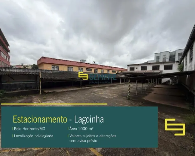 Estacionamento disponível para alugar no bairro Lagoinha em Belo Horizonte MG.