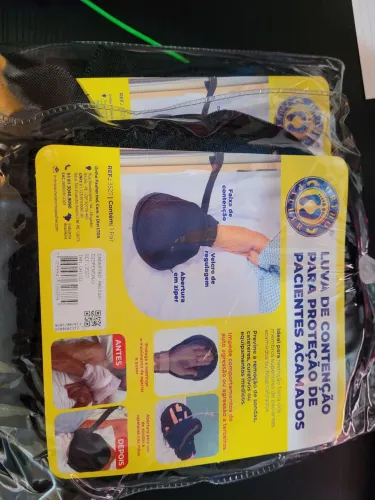 Luva de contenção para proteção de pacientes acamados