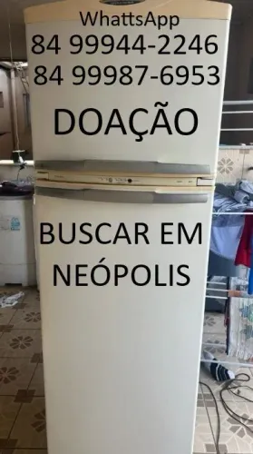 DOAÇÃO DE GELADEIRA USADA FUNCIONANDO