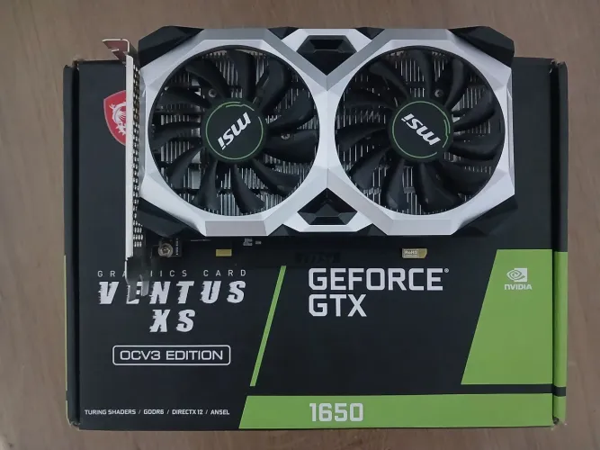 Placa de vídeo Nvidia Geforce Gtx 1650 MSI, toda perfeita, aceito cartão.