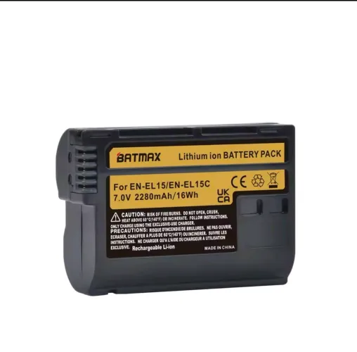 Bateria En-El15C Batmax El15 Câmeras Nikon D7500 D7200 Z5 Z16 D810