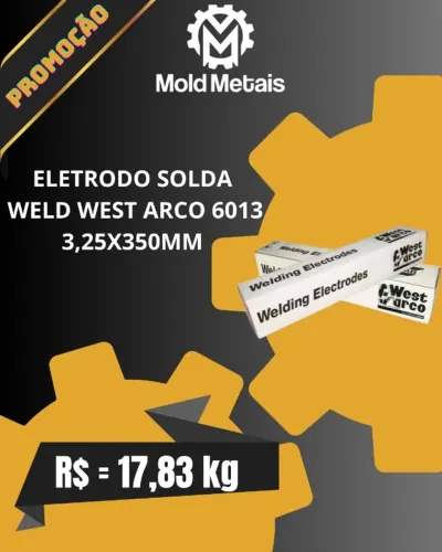 ESAB ELETRODO SOLDA WELD WEST ARCO 6013 3,25X350MM CX 5KG