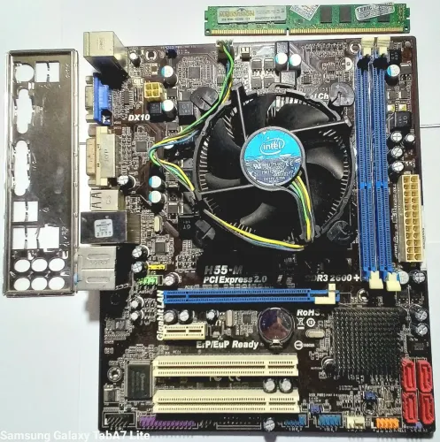 Placa mãe + processador + cooler + memória de 2GB DDR3