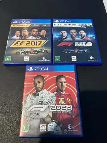 Coleção Jogos Ps4 F1 2017,2018 e 2020