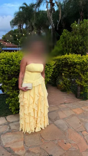     Vestido Amarelo para Casamento | Usado Uma Única Vez