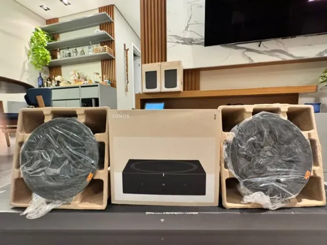 Amplificador Sonos Amp + 2x Caixa de teto Origin Acoustics D80