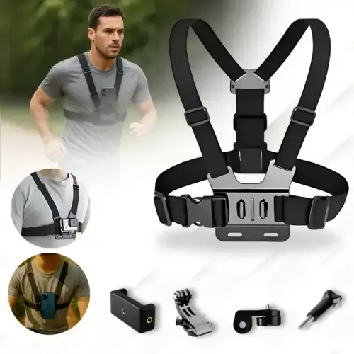 Suporte de Câmera para Peitoral Gravação em Celular e Go Pro