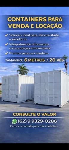 Containers Marítimos 20 Pés Venda e Locaçao