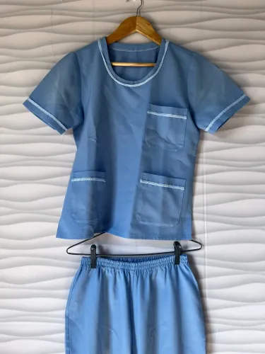 conjunto scrub azul p