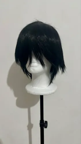 Peruca Preta Curta Cosplay Anime Emo Cosplayer