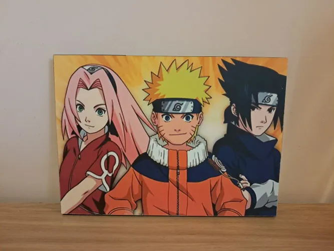 Quadro decorativo de Naruto Time 7 Clássico - 20x28 cm