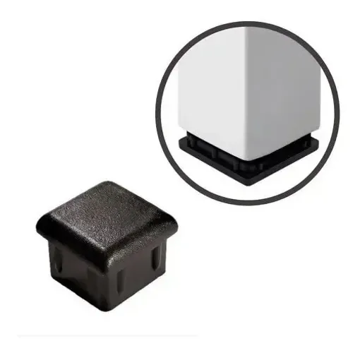 kit 4 und tampas pe mesa cadeira ponteira plásticas metalon 16x16 preta