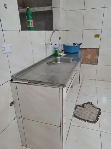 Balcão e pia em aço inox tramontina