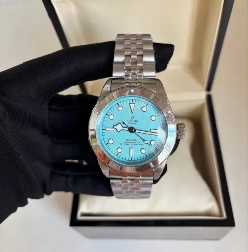 Relógio Tudor Azul Tiffany - Aço - Premium AAA+