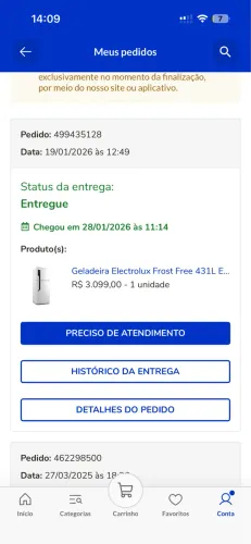 Geladeira Electrolux frost free 431L