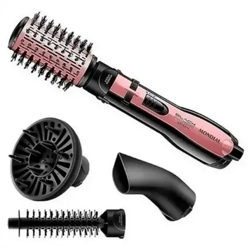 Escova Modeladora Mundial Black Rose Line 1200w Er-10 220v