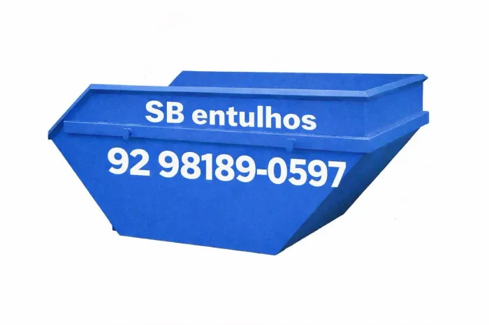 Entulho descarte Caixa coletora cacapa cuba estacionaria 