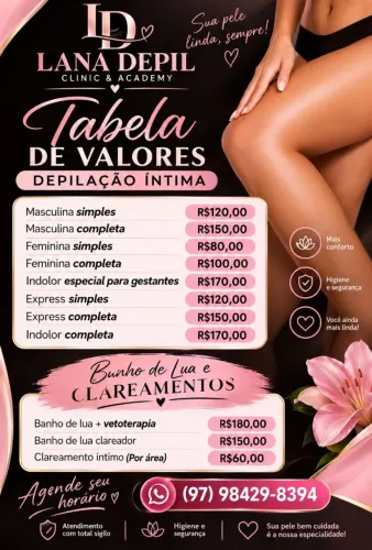 Depilação na cera homens e mulheres