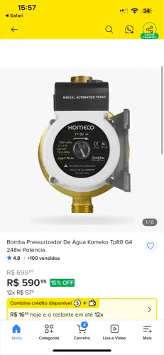 Pressurizador de água