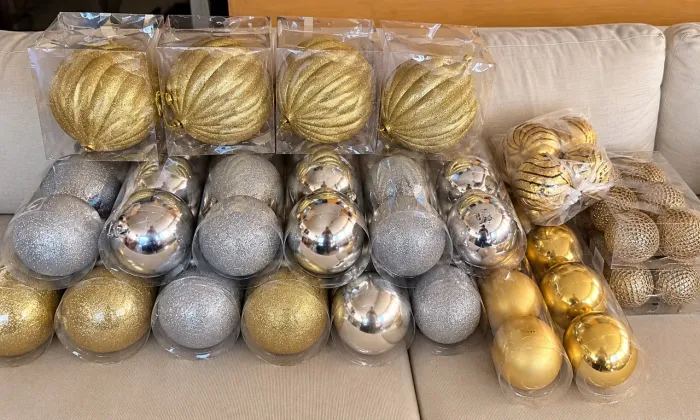 Bolas de enfeite natalino