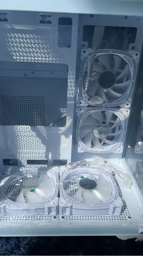 Gabinete Hayom Branco Gb1791 4 Fans Rgb Micro-atx Em Vidro