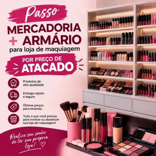 Mercadoria para loja de cosméticos