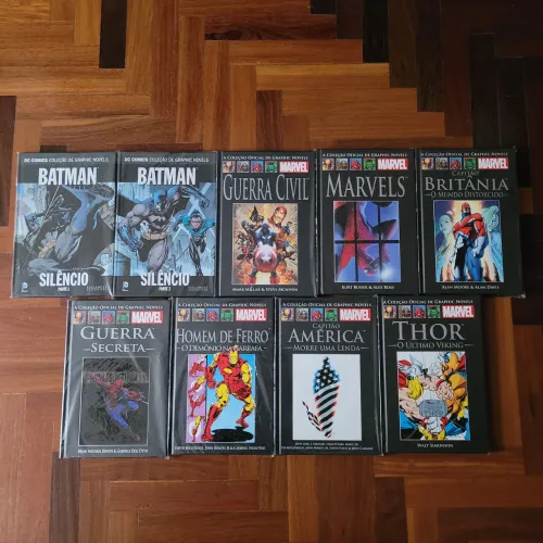 Pack com 9 edições Salvat Capa Preta e DC Eaglemoss