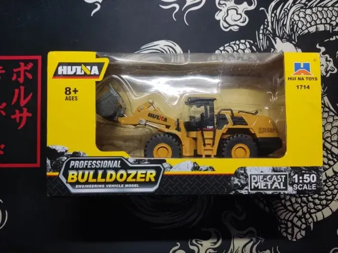 Miniatura Escavadeira Hui Na Toys Metal Escala 1:50 Colecionável