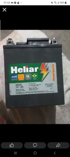 Vendo bateria de moto 6AH Heliar