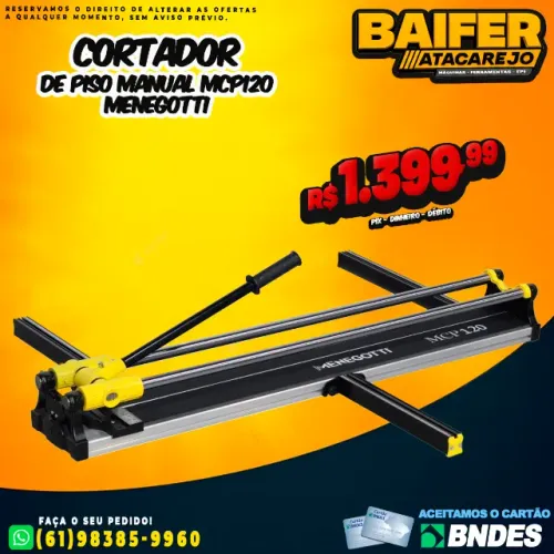 Cortador de Piso Manual MCP120 Menegotti